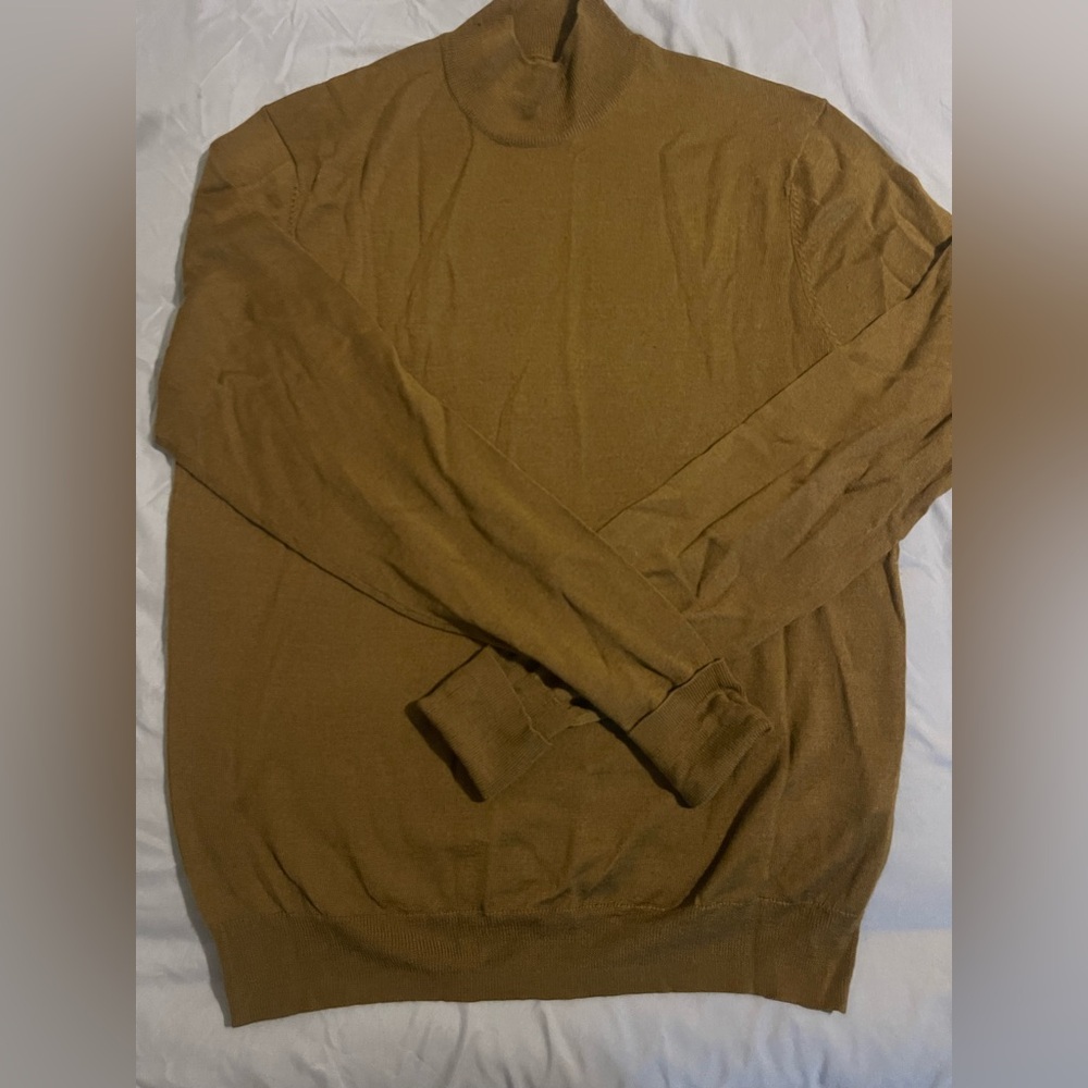 Ben Sherman Plectrum Collection Men's Tan Turtleneck Sweater